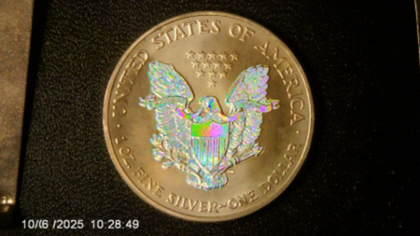 2004-Silver-Eagle-Made-To-Look-Like-A-Enhanced-Reverse-Proof